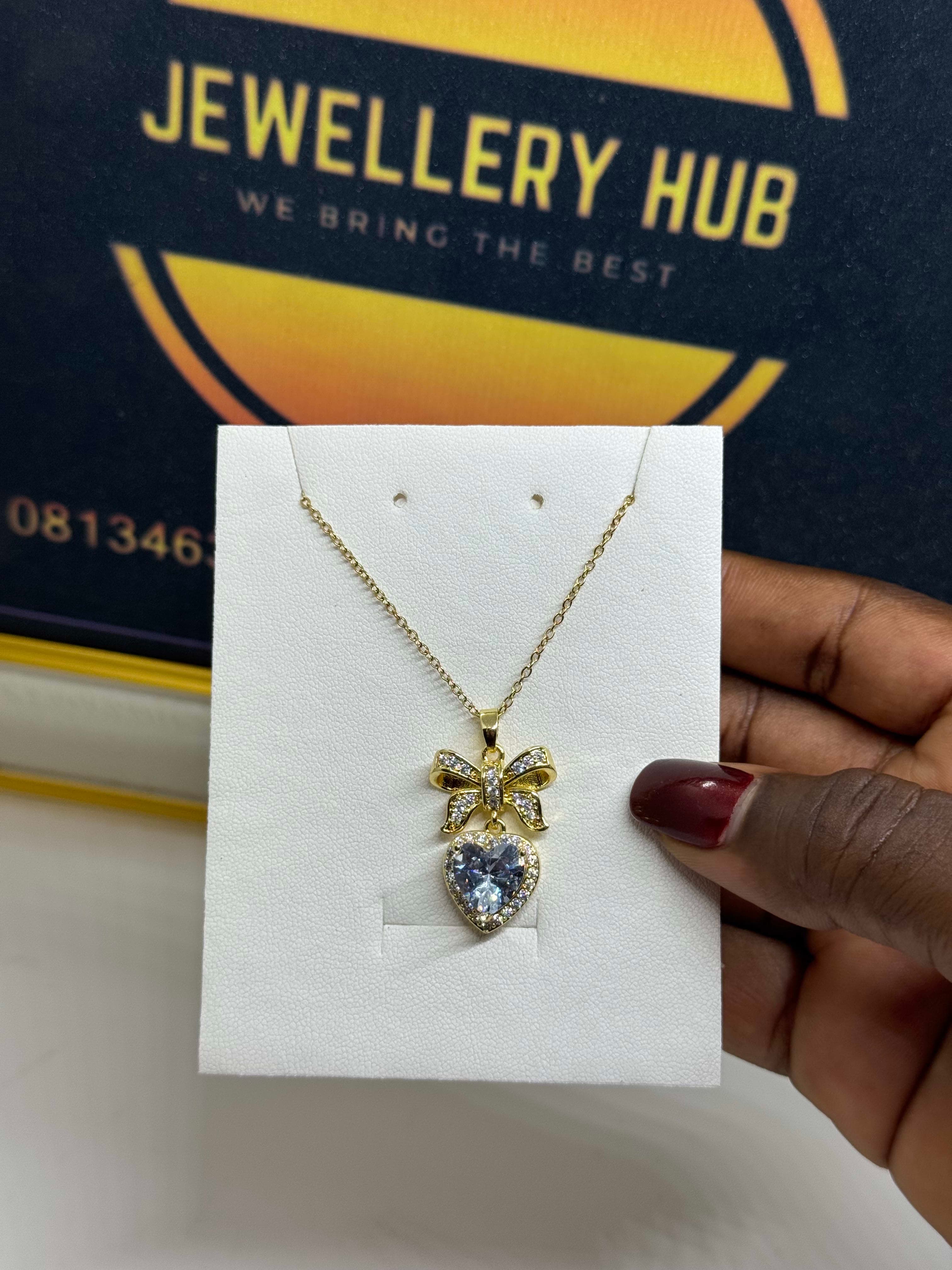 Bow Love Pendant Necklace