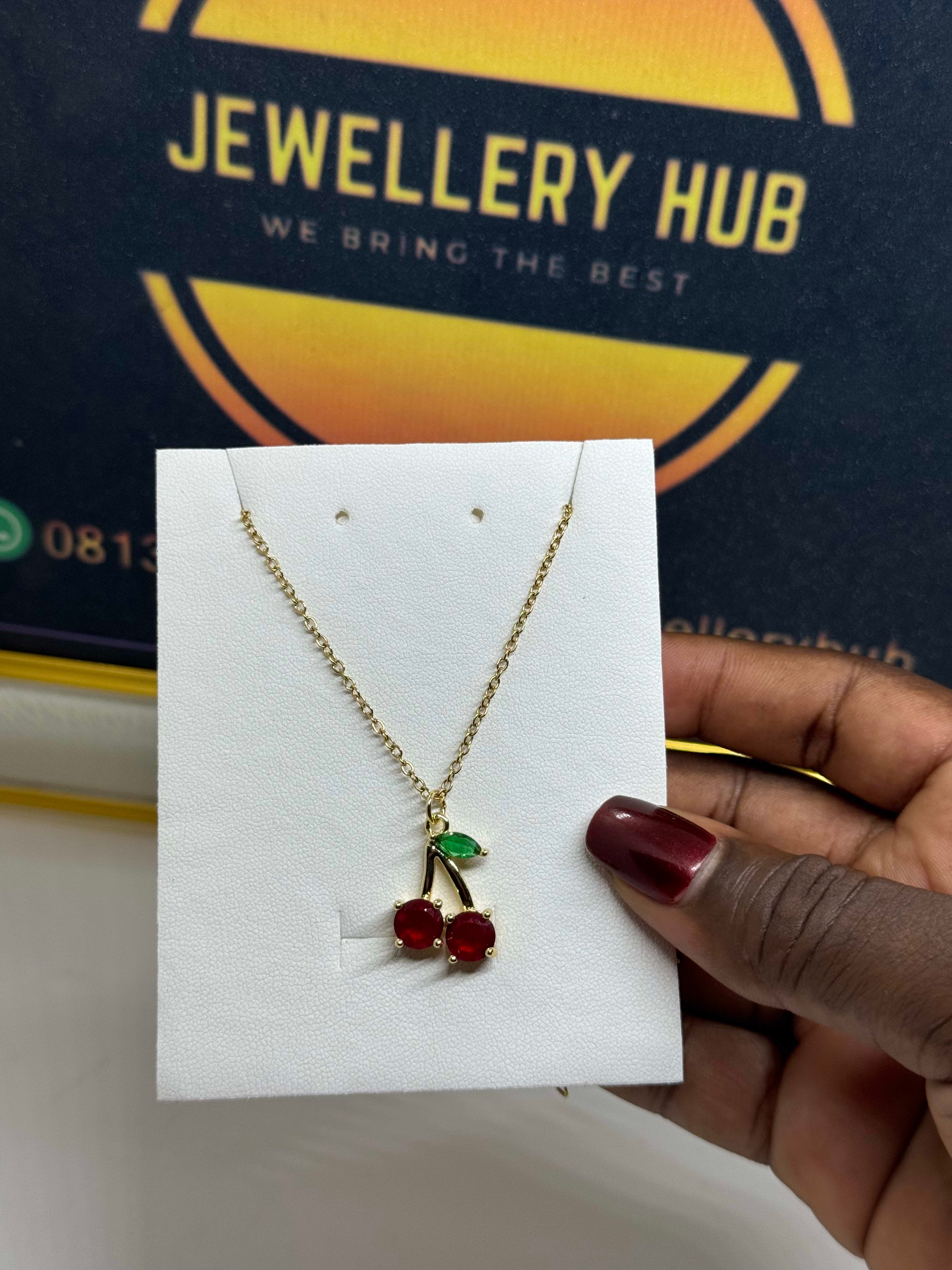 Cherry pendant necklace