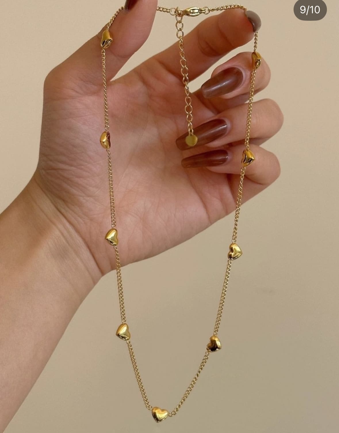 Multiple love pendant necklace