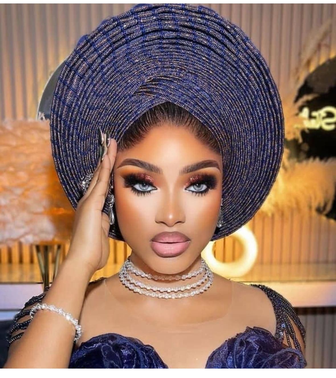 Fully stoned layered necklace set (3 Layers)
