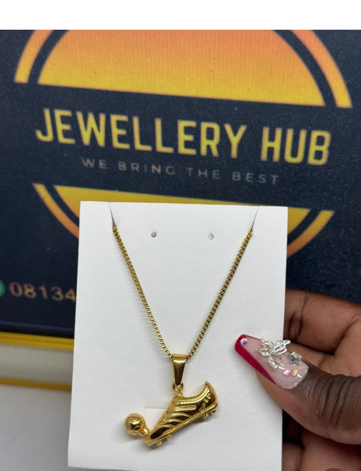 Football pendant necklace