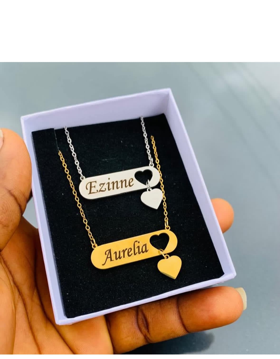 Love design Engrave Necklace