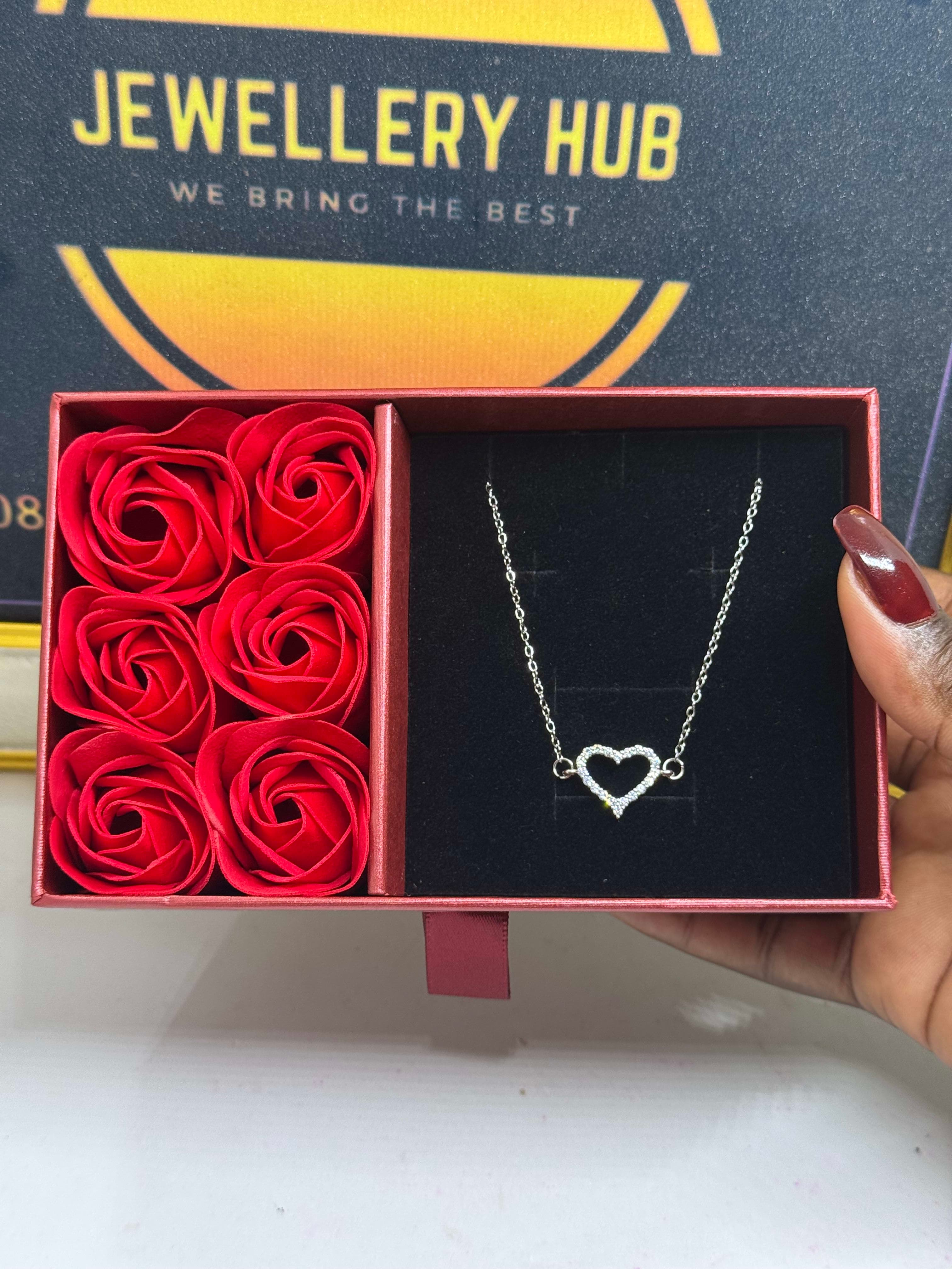 Rose box love Necklace