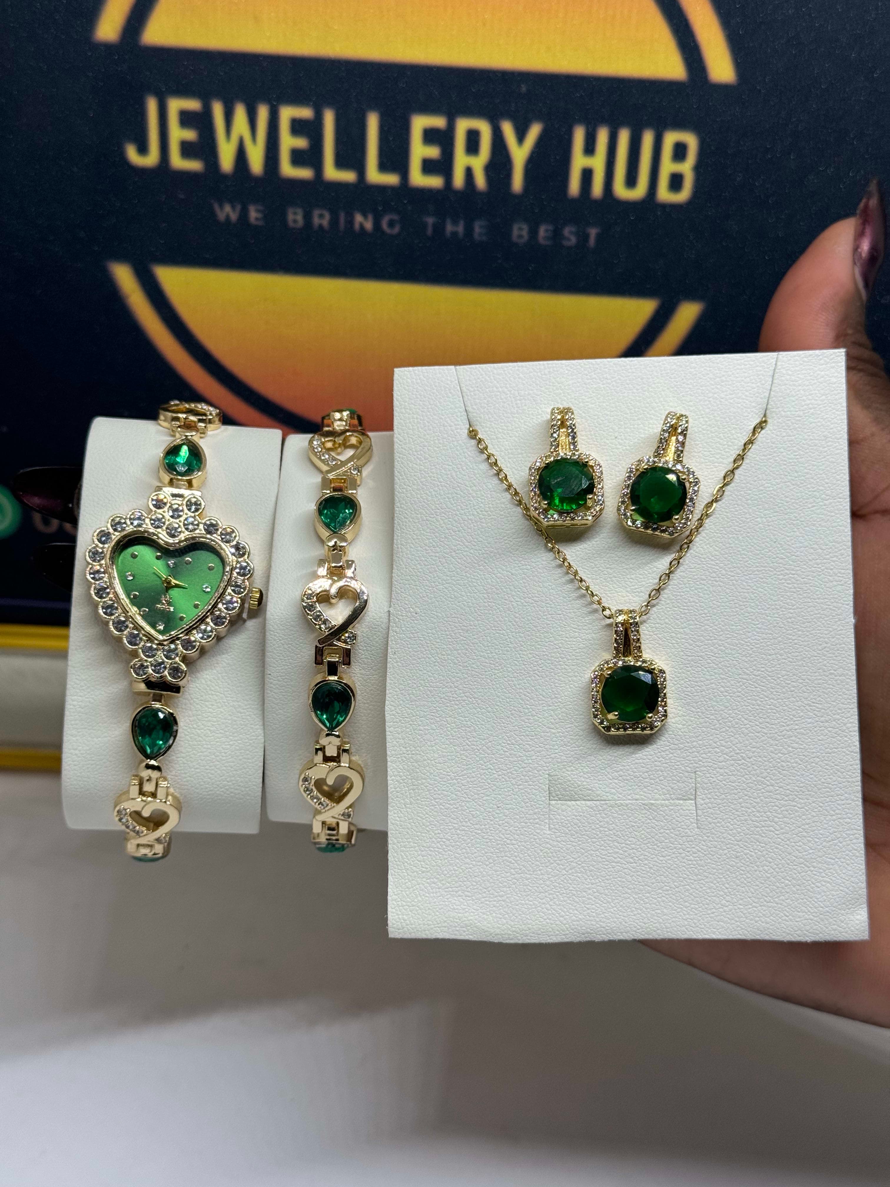 Green Watch X Necklace Set